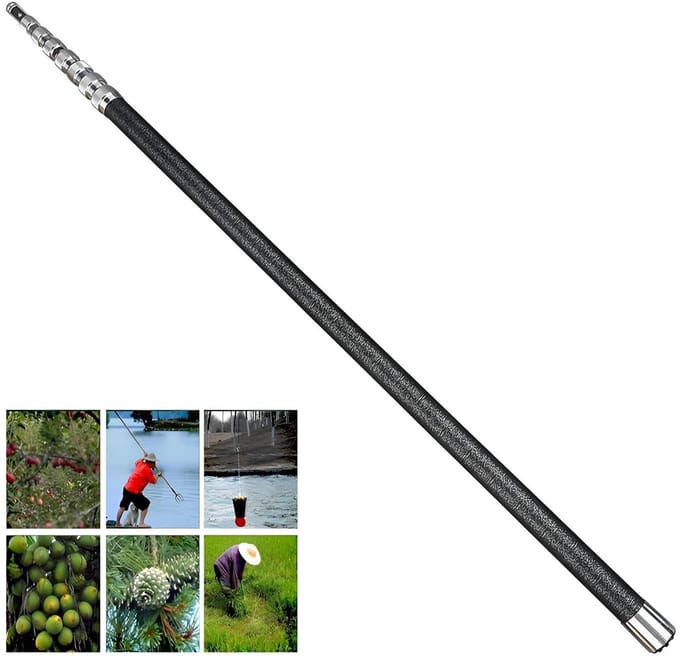 Telescopische Stang - Uitschuifbare Stok - Fruit Plukken - Lichtgewicht Stainless Steel - 3.0M - Grijs