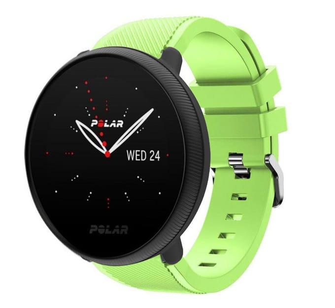 Polar Ignite 2 twill siliconen band (lichtgroen)