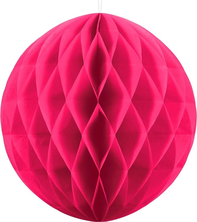 Honeycomb bal party fuchsia ø 30 cm.