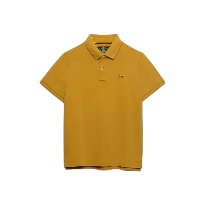 Superdry Classic Pique Korte Mouw Poloshirt Geel M Man