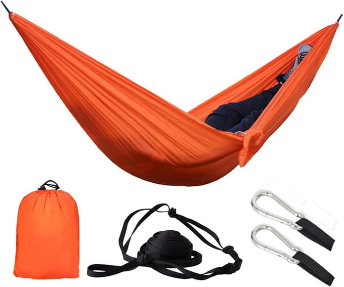Hangmat Schommel - Nylon Relax - Buiten Ontspannen - Dubbele Persoons - 200kg Capaciteit - Blauw
