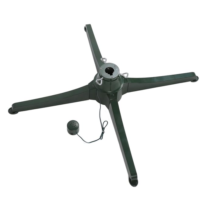 360 Graden Draaibare Kerstboomstandaard Verstelbare Muzikale Rollende Boomhouder voor 1,25 inch Stam UK Plug black