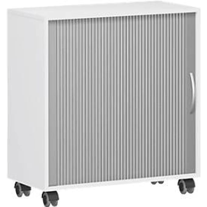 Roldeurkast PALENQUE, B 800 x D 400 x H 791 mm, wit
