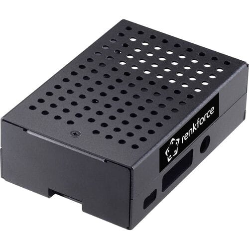 Renkforce RBP-ALC100 SBC-behuizing Geschikt voor serie: Raspberry Pi® Incl. actieve koeler Zwart