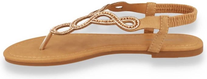 Mode-mania Dames Sandaal | Beige | Maat: 41