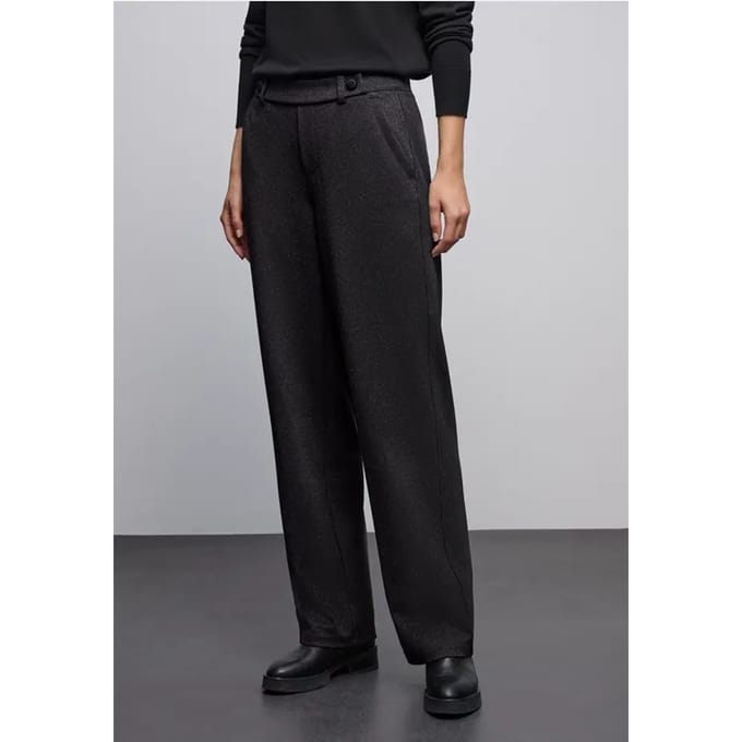 Glinsterende straight legs broek