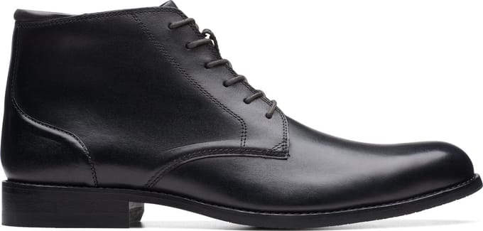 Clarks - Heren - CraftArlo Hi - G - 2 - black leather - maat 10,5