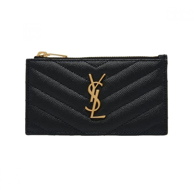 Saint Laurent Portemonnee Cassandra Monogram Matelass Gouden Rits 607915 Bow01 607915 BOW01 1000 black
