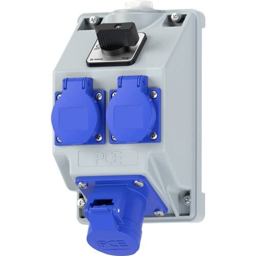 PC Electric 160813521 Stopcontactsplitter Grijs, Blauw