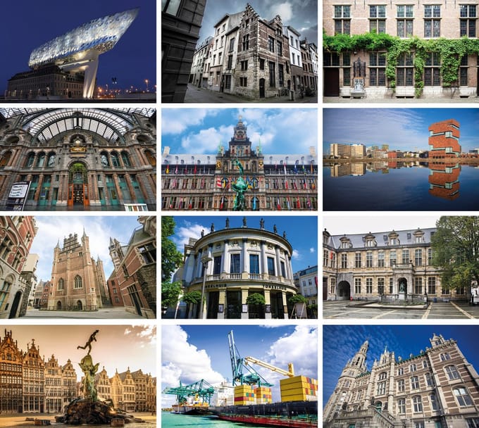 Ansichtkaartenset Antwerpen