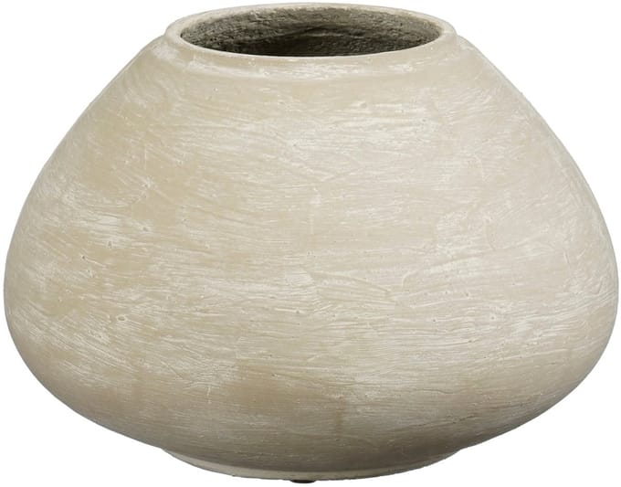 Mica Decorations Ares vaas cement mat handgemaakt rond
