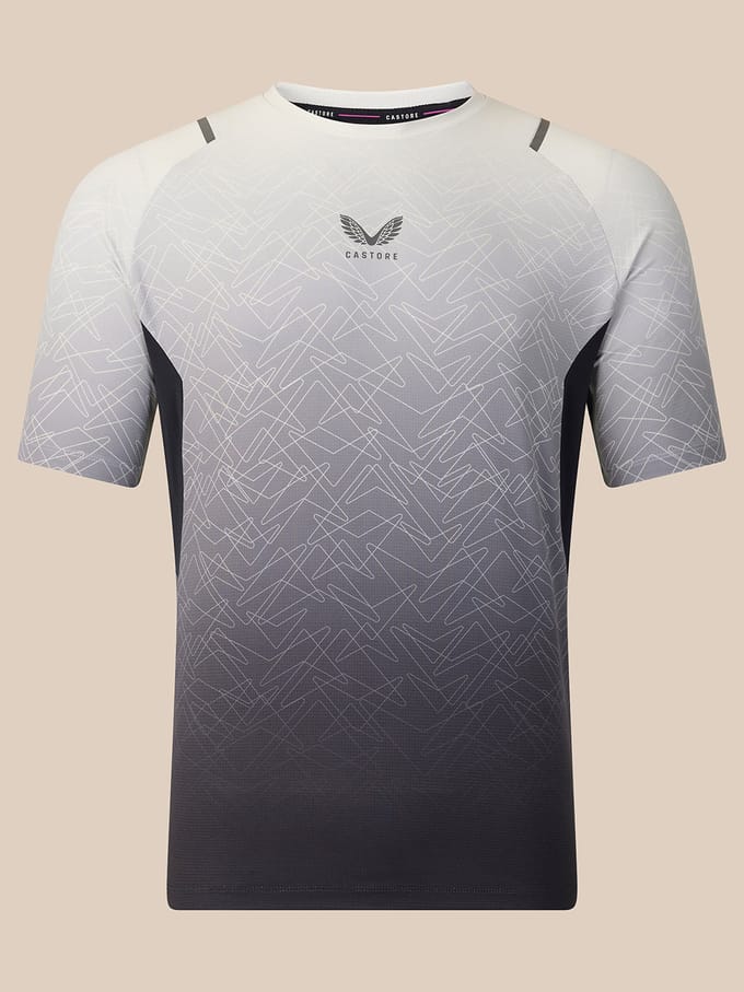 Heren Apex T-shirt Met Geometrische Print - Grijs