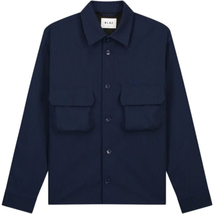 ØlÅf Bonded Pocket Overshirt Ls Overshirts Donkerblauw M200306