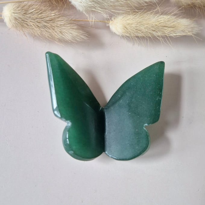 Edelsteen Vlinder 6x5 cm – Groene Aventurijn