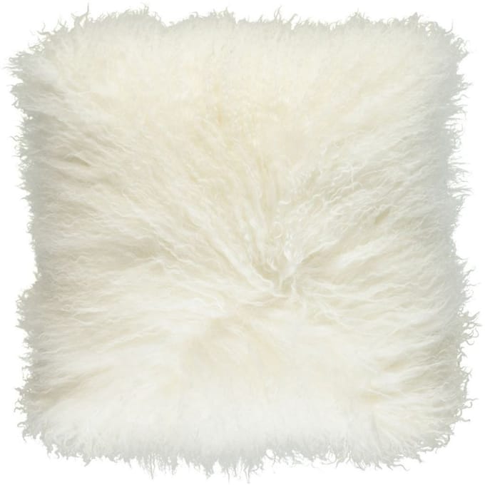 Sheepskin House - Curly Schapenvacht Kussen - Dubbelzijdig - 40x40 cm