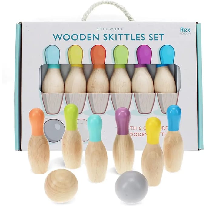Houten kinder kegelspeelset Rex London