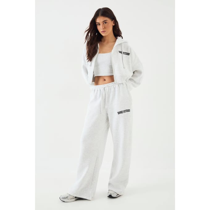 Dames DSGN Studio Applique 3-Delig Trainingspak | Asgrijs | Maat: Large