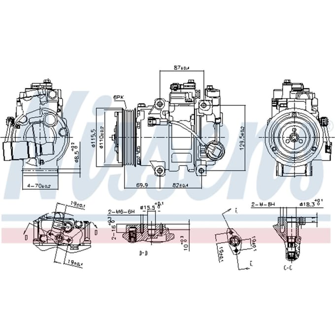 Compressor airconditioning NISSENS 890133