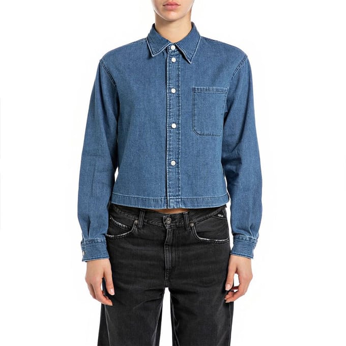 Replay W2181 .000.632 75c Overhemd Met Lange Mouwen Blauw XS Vrouw