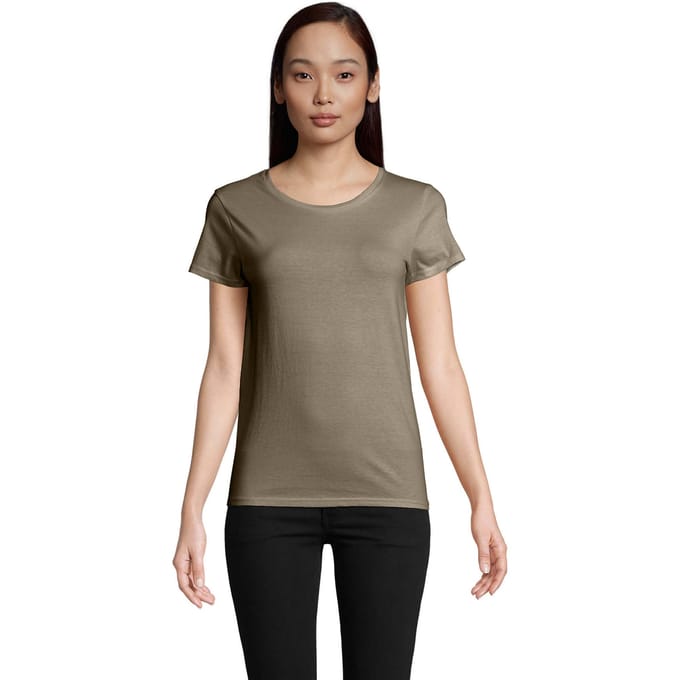 SOLS Dames/Dames Pioneer T-Shirt (Kaki Groen)