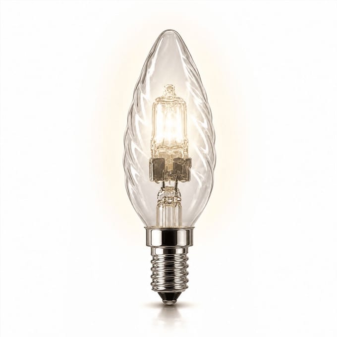 1x Kaarslamp Halogeenlamp E14 - 30W - Warm Wit Licht (2700K) - 407 lm - 2 jaar - Dimbaar