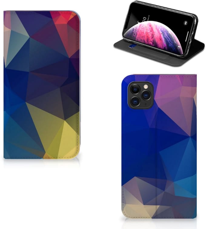 Apple iPhone 11 Pro Max Stand Case Polygon Dark