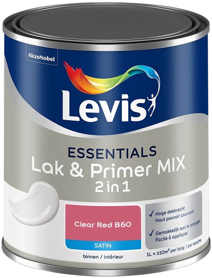 Levis - Essentials Lak & Primer Mix - Clear Red B60 - Mengverf - 1 L