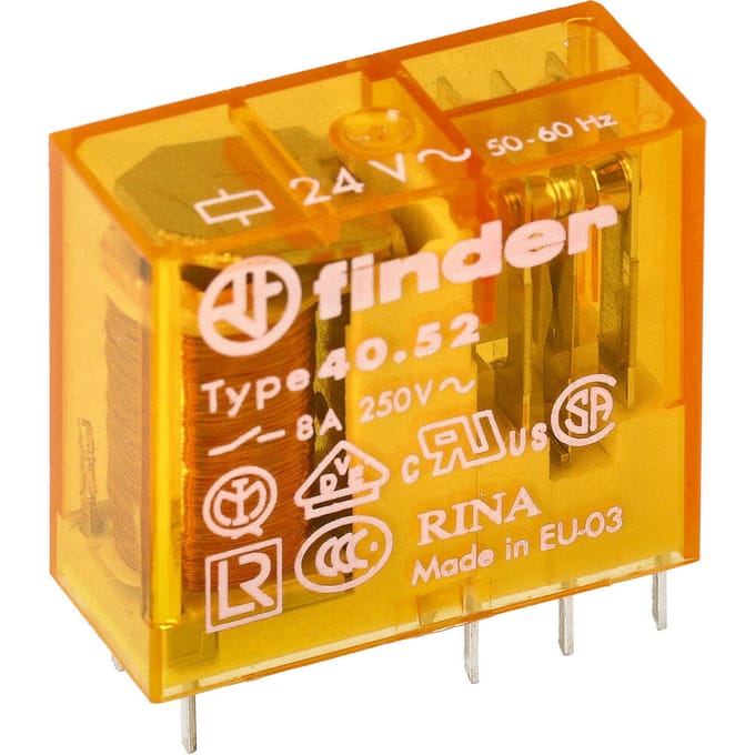 Finder 40.52 PCB Relais 24VAC 2CO 8A - 40.52.8.024.0000
