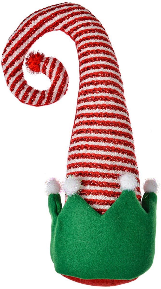 Clayre & Eef Kerstdecoratie Kerstmuts 35 cm Rood Textiel