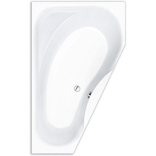 Repabad Tika space-saving bath 165 x 95 cm with handle round, version left 13693WE 12195