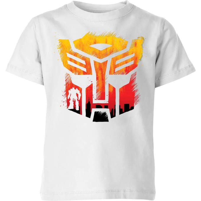 Transformers Autobot Symbol Kids' T-Shirt - White - 122/128 (7-8 jaar)