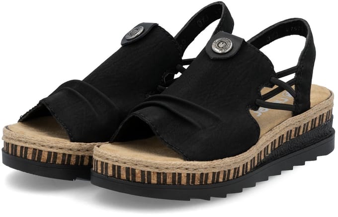 Rieker Damen Sandalette in schwarz