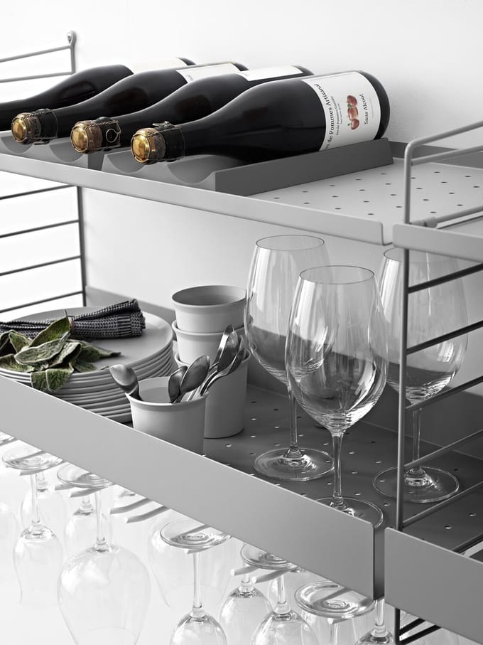String Furniture - Wandplankencombinatie - zwart