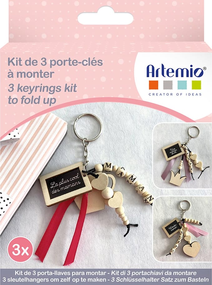Artemio kit diy 3 sleutelhangers maman