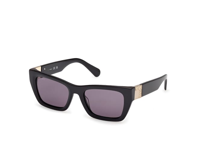 Max &co MO0124 Shiny black 53/19/140 WOMAN Zonnebrillen