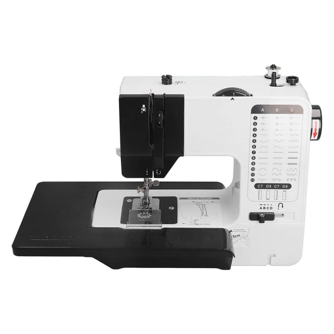 38 Steek Multifunctionele Elektrische Naaimachine Mini Draagbaar Zigzag Naaigereedschap voor Thuisgebruik EU white