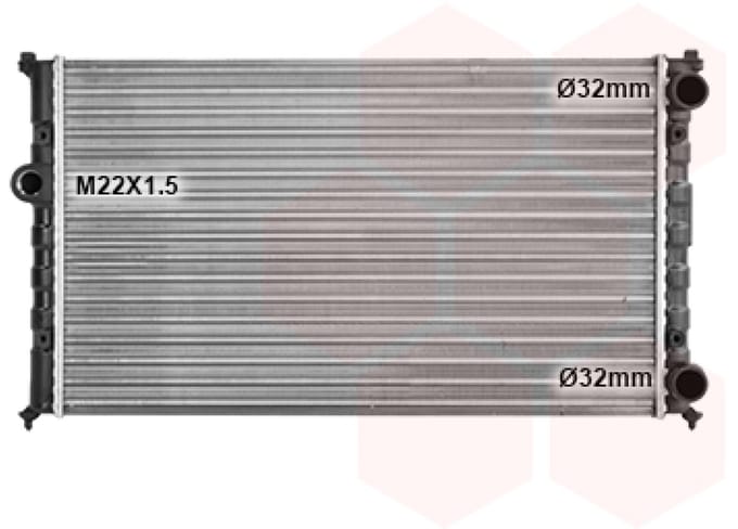 Van Wezel - RADIATOR VOOR SEAT CORDOBA 1993-1996 6K0121253H