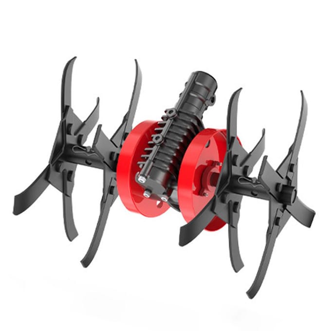 Accessoire de coupe-herbe pour tondeuse à gazon multifonctionnelle avec lames interchangeables soil loosening wheel type multicolore
