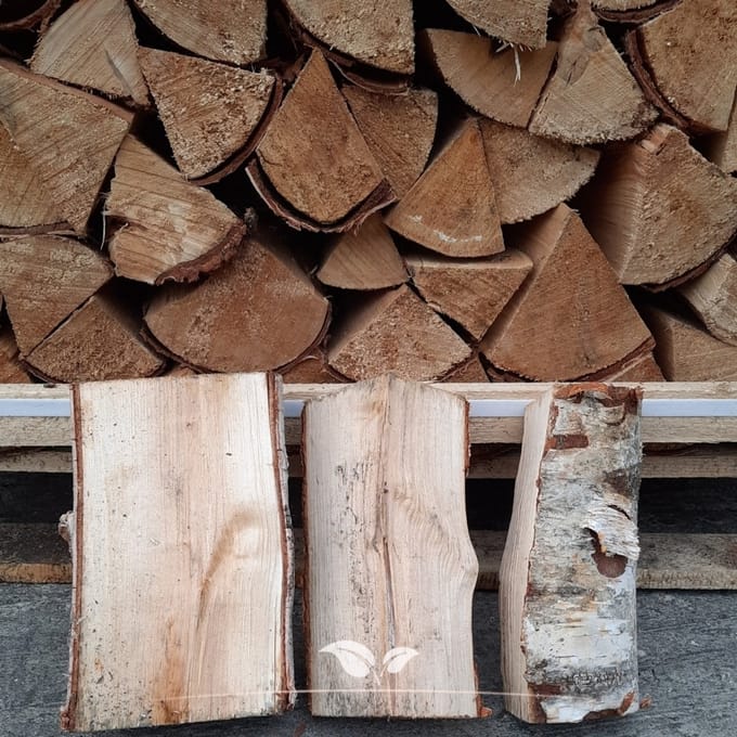 Haardhout, Berk | 4 halve pallets 1,0 kuub strak gestapeld