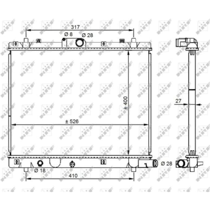 Radiator, motorkoeling NRF 59209