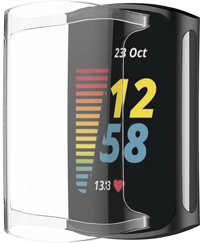 Hoesje met Screenprotector geschikt voor Fitbit Charge 5 [Hoesje en Screen Protector in 1]