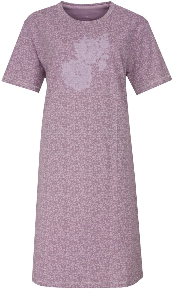 Tenderness Dames Nachthemd - Allover Dessin - Lila - Maat M