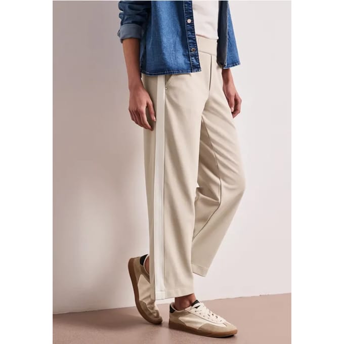 Wide Legs broek met galonstrepen