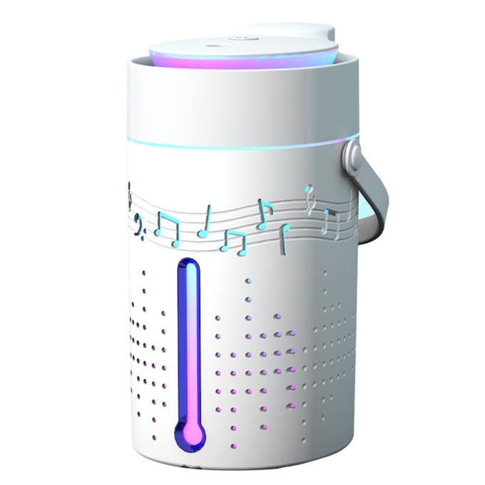 1000 ml mistluchtbevochtiger diffuser met Bluetooth-luidspreker Kleurrijke lichtstille luchtbevochtiger essentieel wit