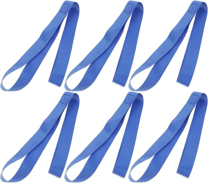 Spanbanden Set - Zachte Lussen - Veilig Vervoeren - Geen Schade - 6 Stuks - Blauw
