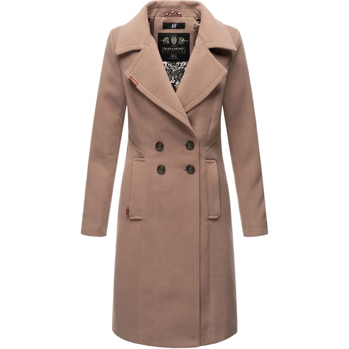Navahoo Dames Trenchcoat Wooly – Premium Wintermantel met Elegante Pasvorm