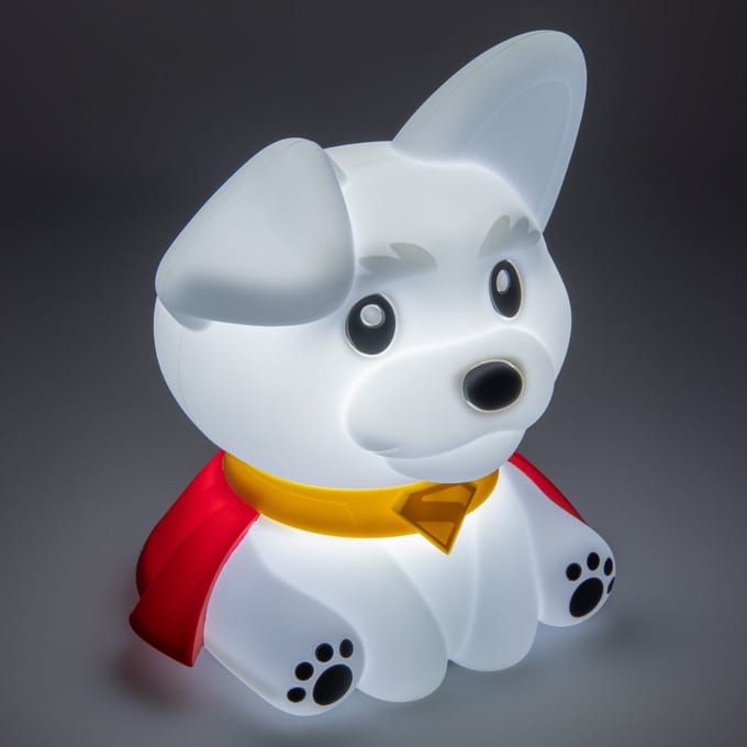 Krypto SquishyGlo Silicone Light – Officieel Gelicentieerde DC Comics Oplaadbare Nachtlamp, 17,6 cm- Paladone