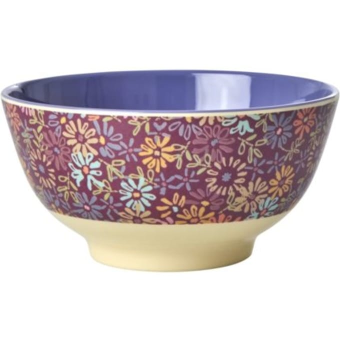 Rice melamine kom medium wild vintage flower