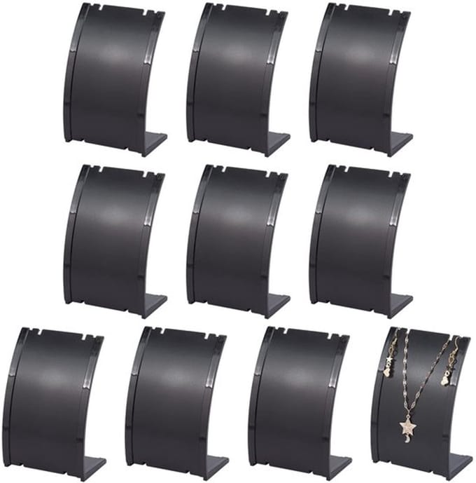 Allecto - Gebogen Ketting Display Stand - Sieraden Houder - Zwart