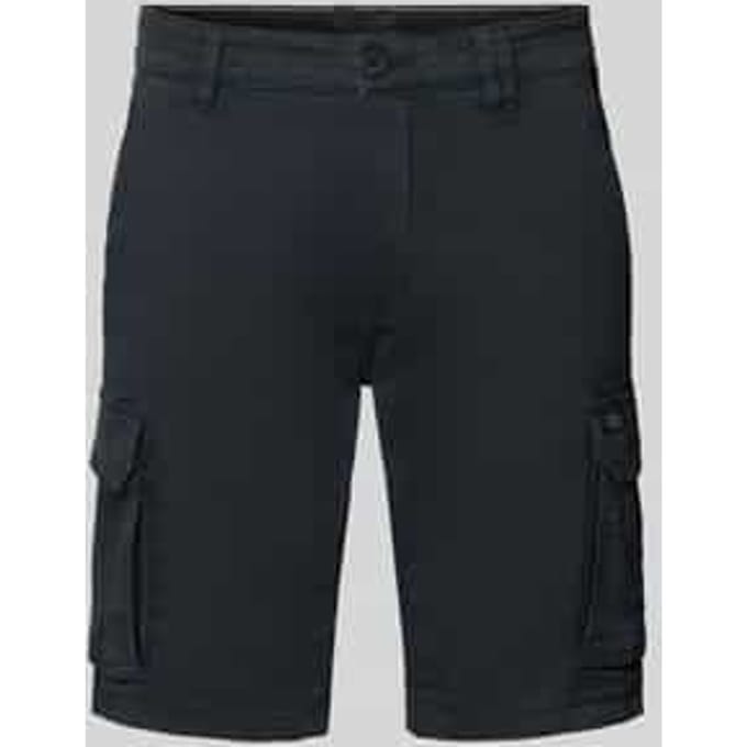 Regular fit korte broek met cargozakken